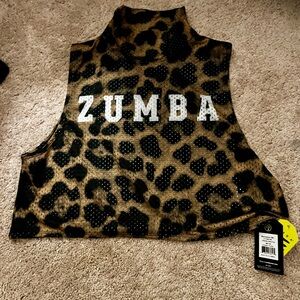 NWT Zumba leopard top